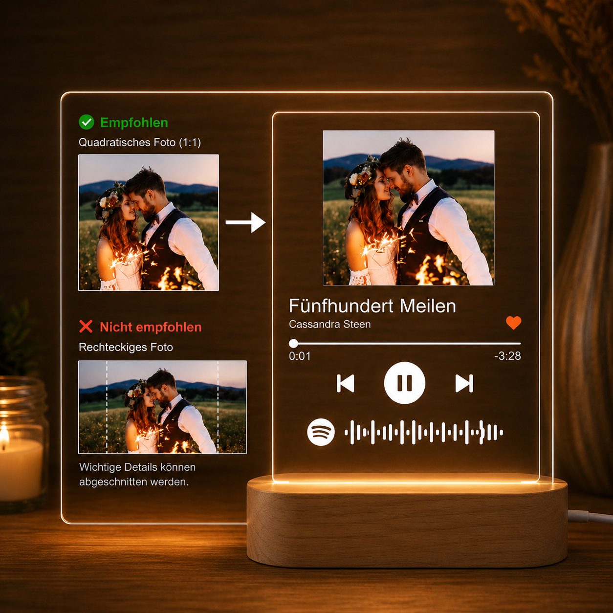 Personalisierte Musikplakette